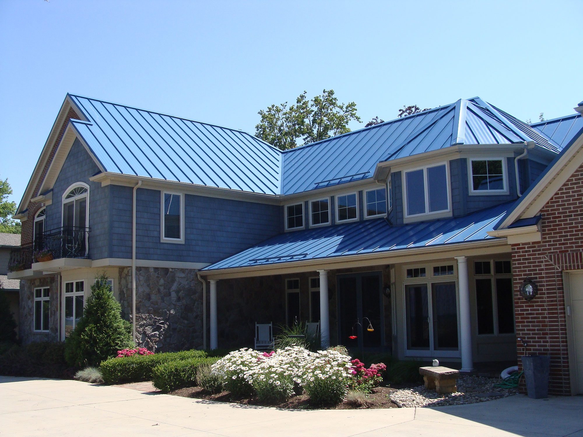Top Gallery Blue Metal Roof Best Home Design